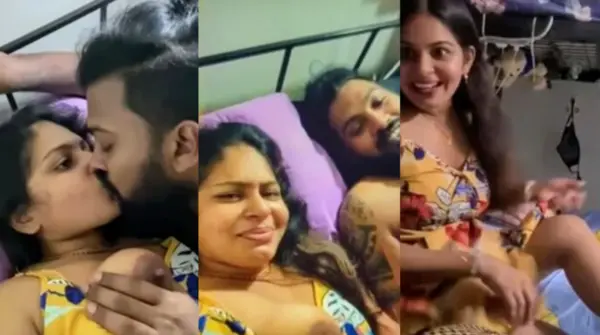Desi Couple BF Licking her Boobs GF Sex MMS Video