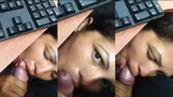 Secretary Giving Blowjob In Office Boss MMS Video